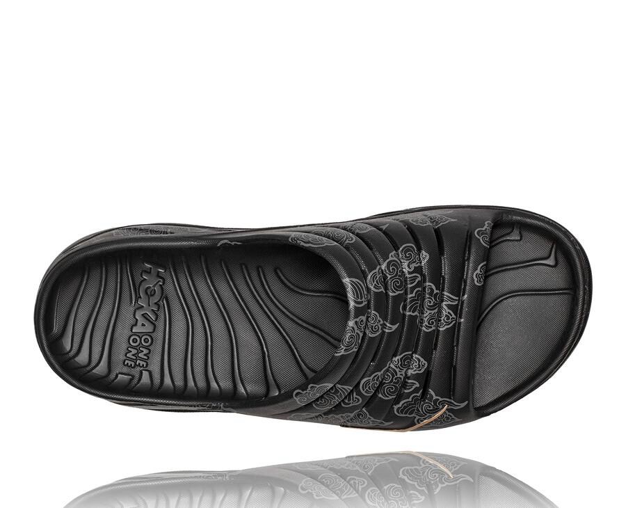 Hoka One One Slippers Heren - Ora Recovery Cny - Zwart/Goud - SJ2189354